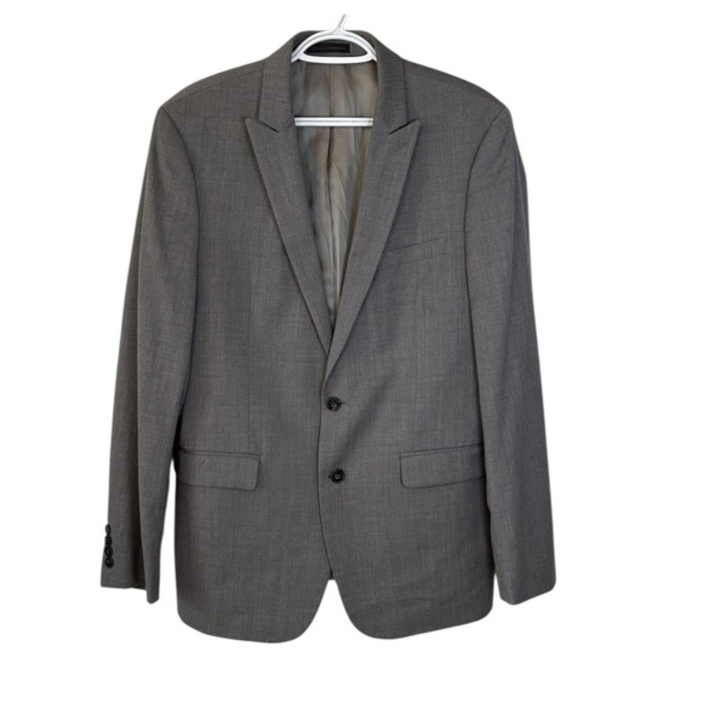 Calvin Klein Men Extreme Slim Fit Wool Suit Blazer Jacket Gray Size 42R‎